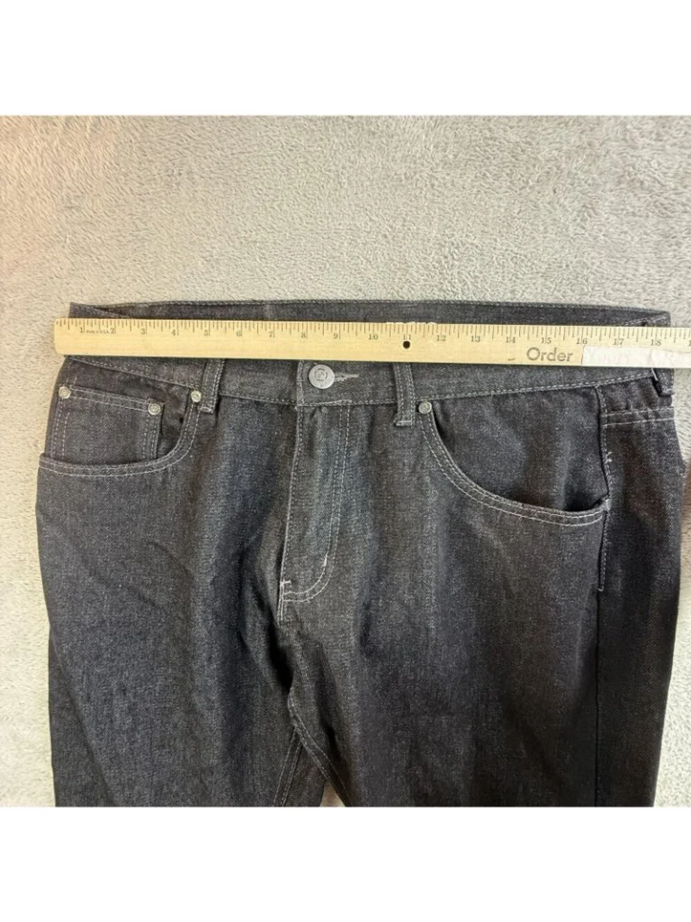 Mecca Jeans Mens 38x32 Black Regular Straight Denim Pants Casual Streetwear Y2K